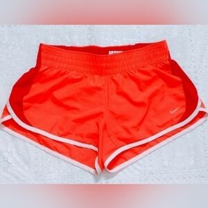 Nike Dri Fit Women's Running Shorts Small Orange Red